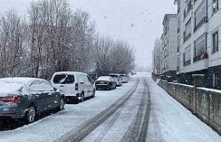 Karlıova’da kar yağışı etkili oldu