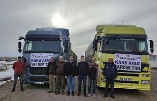 Kars’ta deprem bölgesine et desteği