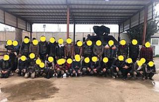 Kilis’te arazide toplu halde dolaşan 30 göçmen...