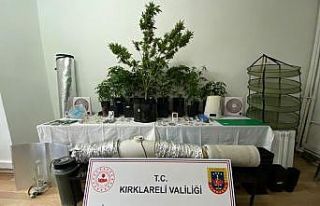 Kırklareli’nde uyuşturucu ürettiği iddia edilen...