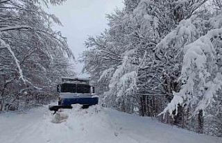 Kırsal bölgelerde kar küreme mesaisi