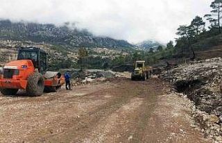 Kırsal Mahalle yollarında iyileştirme çalışması