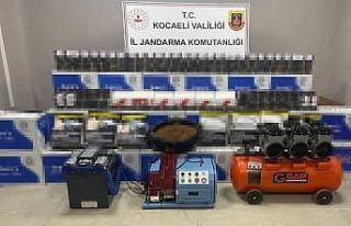 Kocaeli’de 450 bin TL değerinde kaçak sigara malzemesi...