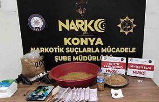 Konya’da 4 adrese uyuşturucu baskınında 6 tutuklama