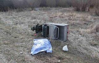 Konya’da elektrikli motosiklet devrildi, sürücü...