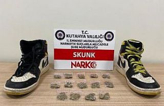 Kütahya’da ayakkabı tabanında uyuşturucuyla...