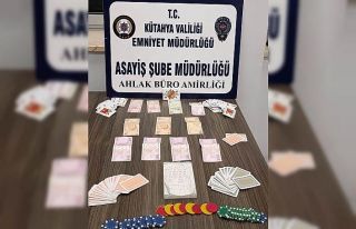 Kütahya’da kıraathanede kumar oynayan 5 şahsa...