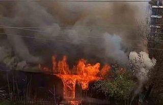 Metruk ev alev alev yandı