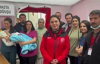 Nurdağı Sahra Hastanesinde ilk doğum mutluluğu