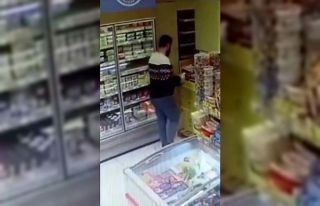 Pendik’te markette peynir ve süt hırsızlığı...