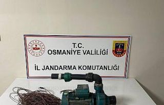 Su dinamosu çalan şüpheliler yakalandı