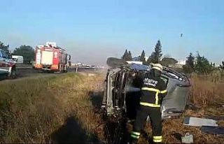 Tekirdağ’da otomobil takla attı: 5 yaralı