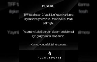 TFF, Fuchs Sports ile olan 2. ve 3. Lig yayın haklarına...