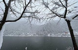 Uzungöl beyaza boyandı