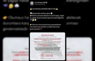 Valilikten kuvvetli fırtına ve sağanak yağış...