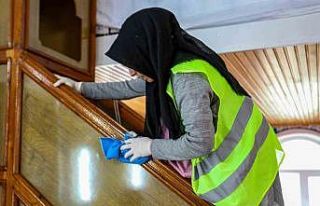 Van’da Ramazan öncesi cami temizliği