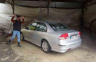 Van’daki oto yıkamacılarda çamur yoğunluğu