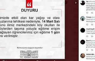 Yozgat’ta öğrencilerin ’kar tatili’ mesajları...