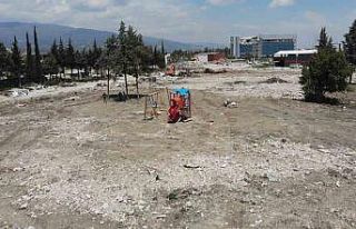 600 konutlardan geriye oyun parkı kaldı
