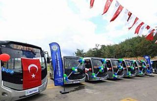 60 yeni otobüsü hizmete alındı
