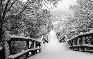 Abant, Nisan ayında beyaz örtüyle kaplandı