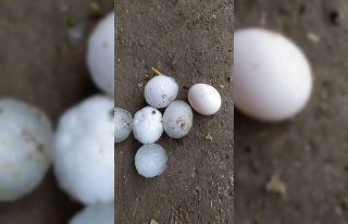 Adıyaman’da yumurta büyüklüğünde yağan dolu...