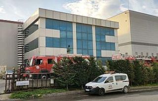 Ambalaj fabrikasının bacasından yükselen duman...