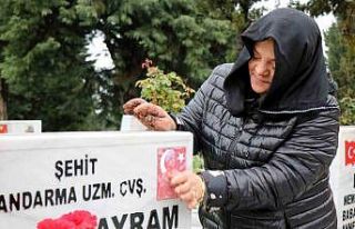 Arefe günü şehitlikte hüzün hakim