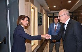 Başkan Ergün, Azerbaycan Başkonsolosu ve konsolosları...