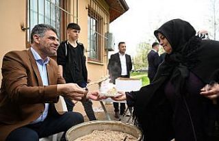 Bayramda geleneksel keşkek buluşması