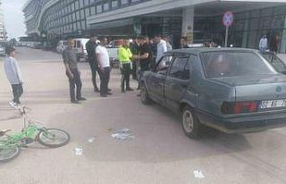 Bisiklet ile otomobil çarpıştı: 1 yaralı