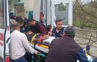 Bolu’da virajı alamayan tır devrildi: 1 yaralı