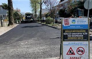 Büyükşehir asfalt mesaisinde