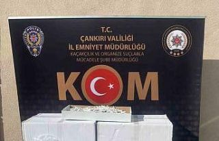 Çankırı’da 18 bin içi doldurulmuş kaçak makaron...