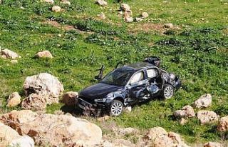 Cizre’de otomobil şarampole yuvarlandı: 1 yaralı