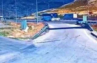 Dinlenme tesisine girmek isterken bariyerlere girdi