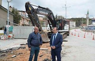 Emet’te yağmur suyu kanalları yapımına başlandı