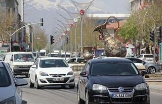 Erzincan’da trafiğe kayıtlı araç sayısı mart...