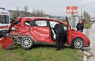 İnönü’de trafik kazası, 1 yaralı