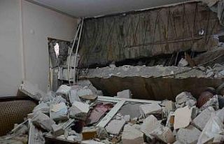 İstinat duvarı apartmanın içine çökmüştü,...