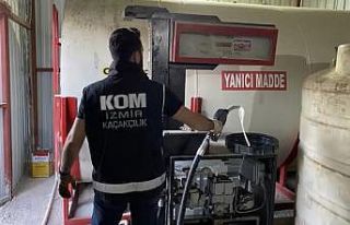 İzmir’de 44 ton kaçak akaryakıt ele geçirildi
