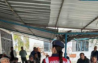 Jandarma orman yangınlarına karşı bilgilendirdi