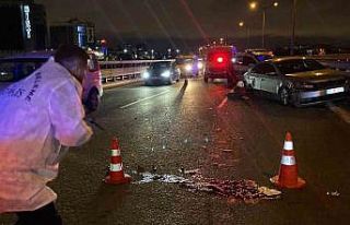 Kağıthane’de otoyolda duran otomobile çarpıp...