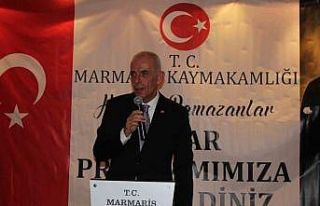 Kaymakam Aksoy, şehit yakınları ve gazileri iftar...