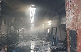 Kayseri’de bahçe mobilyaları üreten fabrikada...