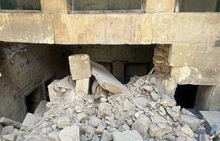 Kilis’te ağır hasarlı evde göçük meydana geldi
