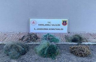 Kırklareli’de baraja serilen 6 ağ ele geçirildi