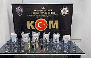 Kütahya’da 26 litre kaçak alkollü içki ve etil...