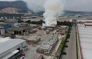 Manisa OSB’deki kağıt fabrikasında büyük yangın