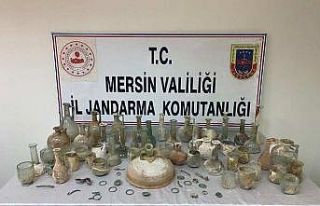 Mersin’de Roma dönemine ait 120 tarihi eser ele...